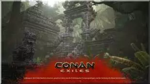 Conan Exiles im Test für Solo und Koopspieler :Stimmungsvolle alte Ruine als Ladebildschirm