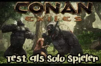 Barbarin kämpft mit zwei Affen in Conan Exiles . Der Test