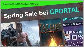 50% GPORTAL FRÜHLINGS-RABATT 2023  auf alle PC- und PS4/5 Gameclouds Gameserver mieten